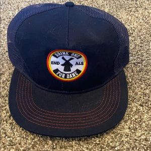 Dark blue drink one for Dane Dutch bro’s hat